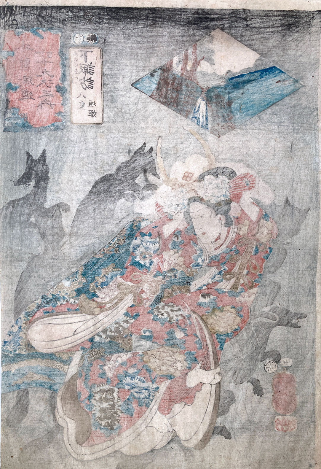 Kuniyoshi - Shimonosuwa Yaegaki-hime