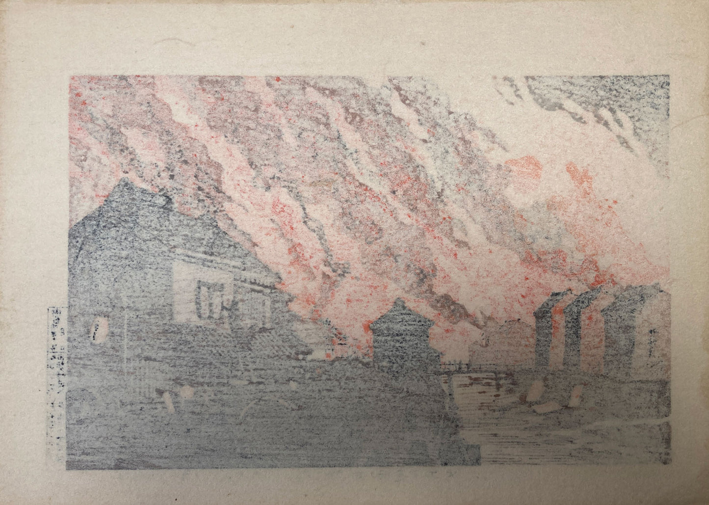 Kiyochika - A Great Fire in Hisamatsucho