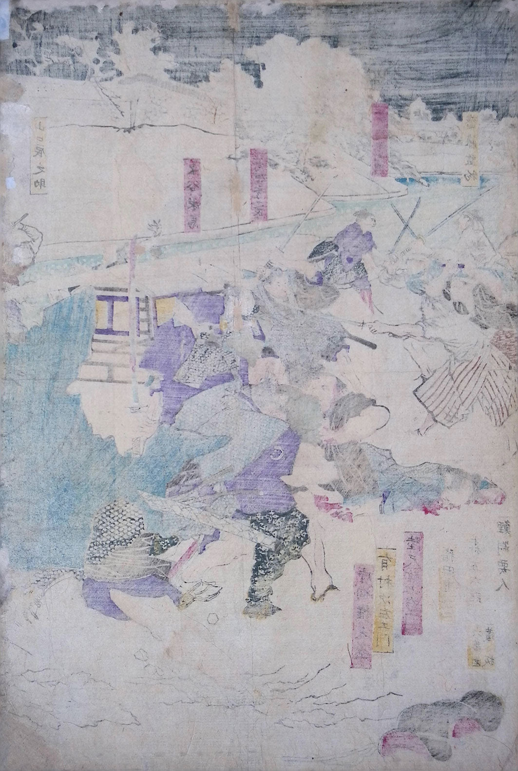 Yoshitoshi - Snow Like Falling Blossoms by the Water