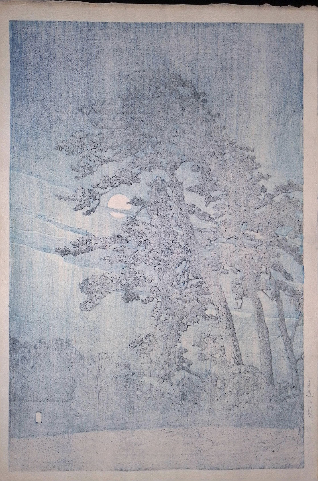 Hasui - Full Moon at Magome