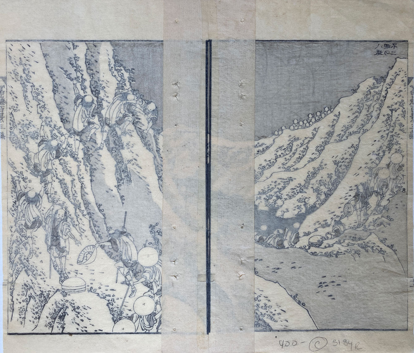 Hokusai - Circling the Crater of Fuji