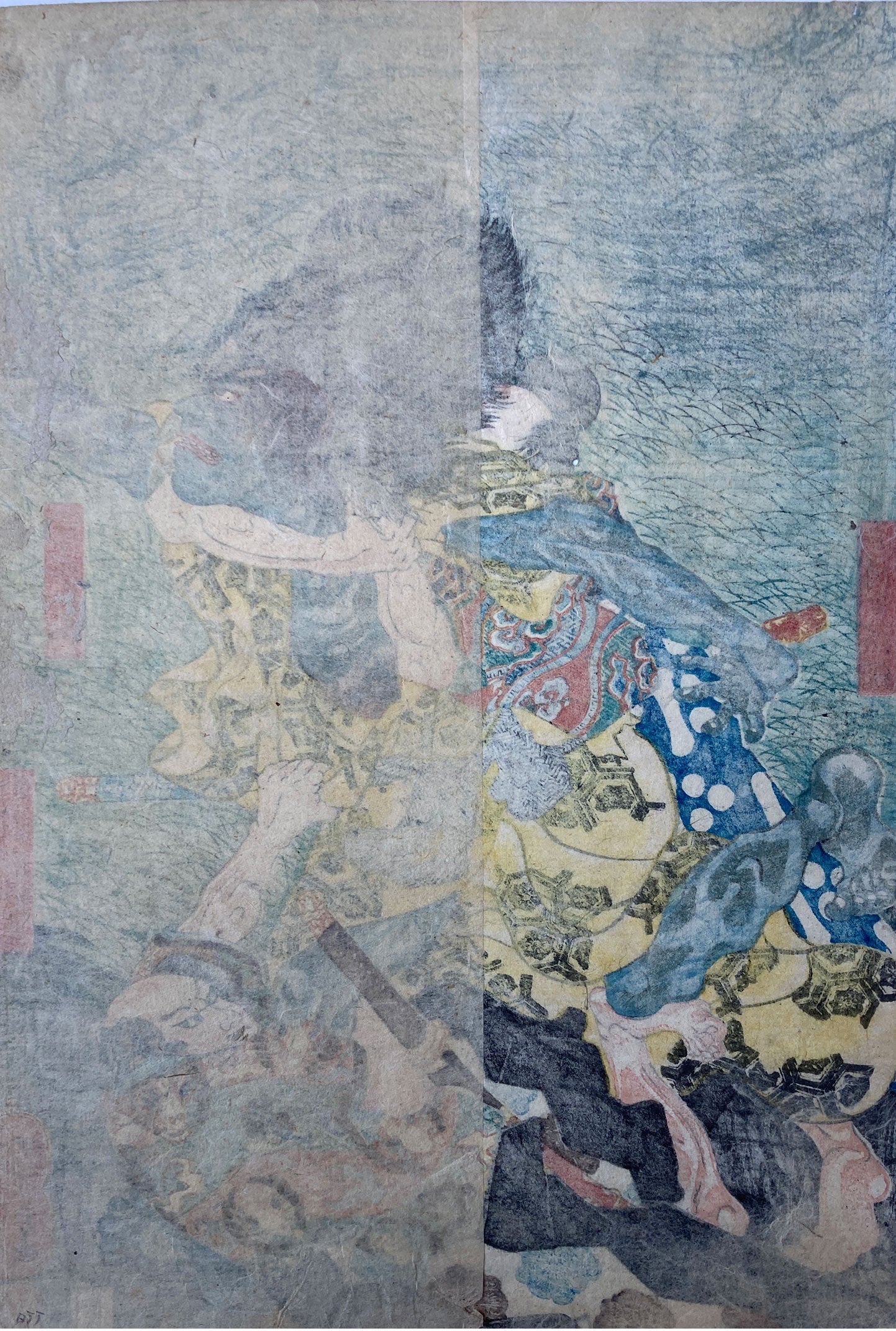 Kuniyoshi - Kidomaru Attempts to Attack Raiko Minamoto