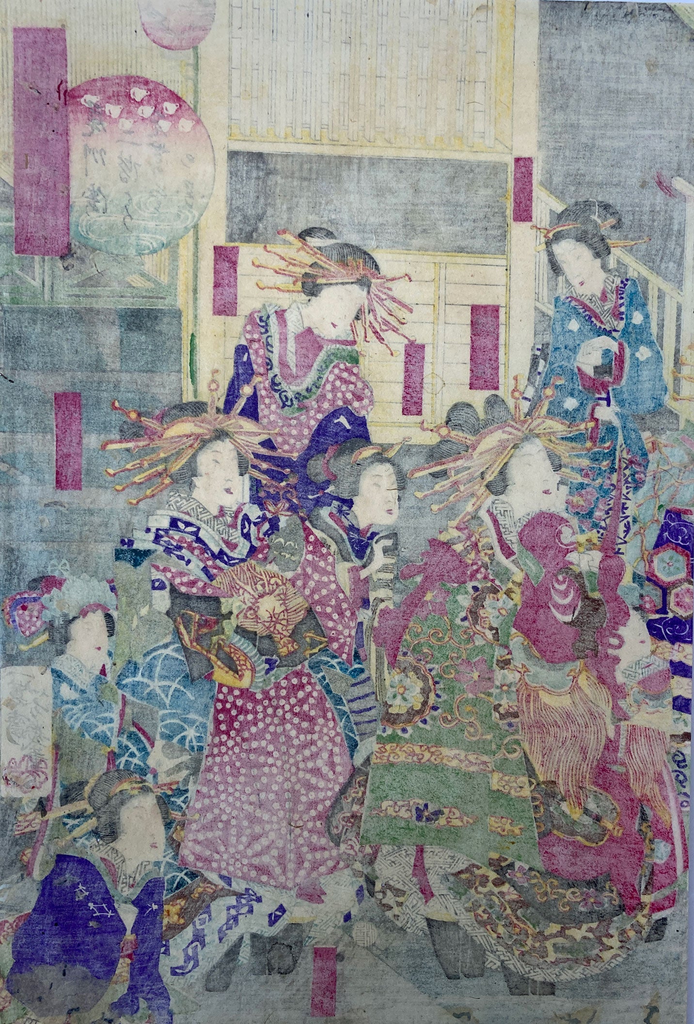 Yoshiiku - Bishuro in Shin Yoshiwara