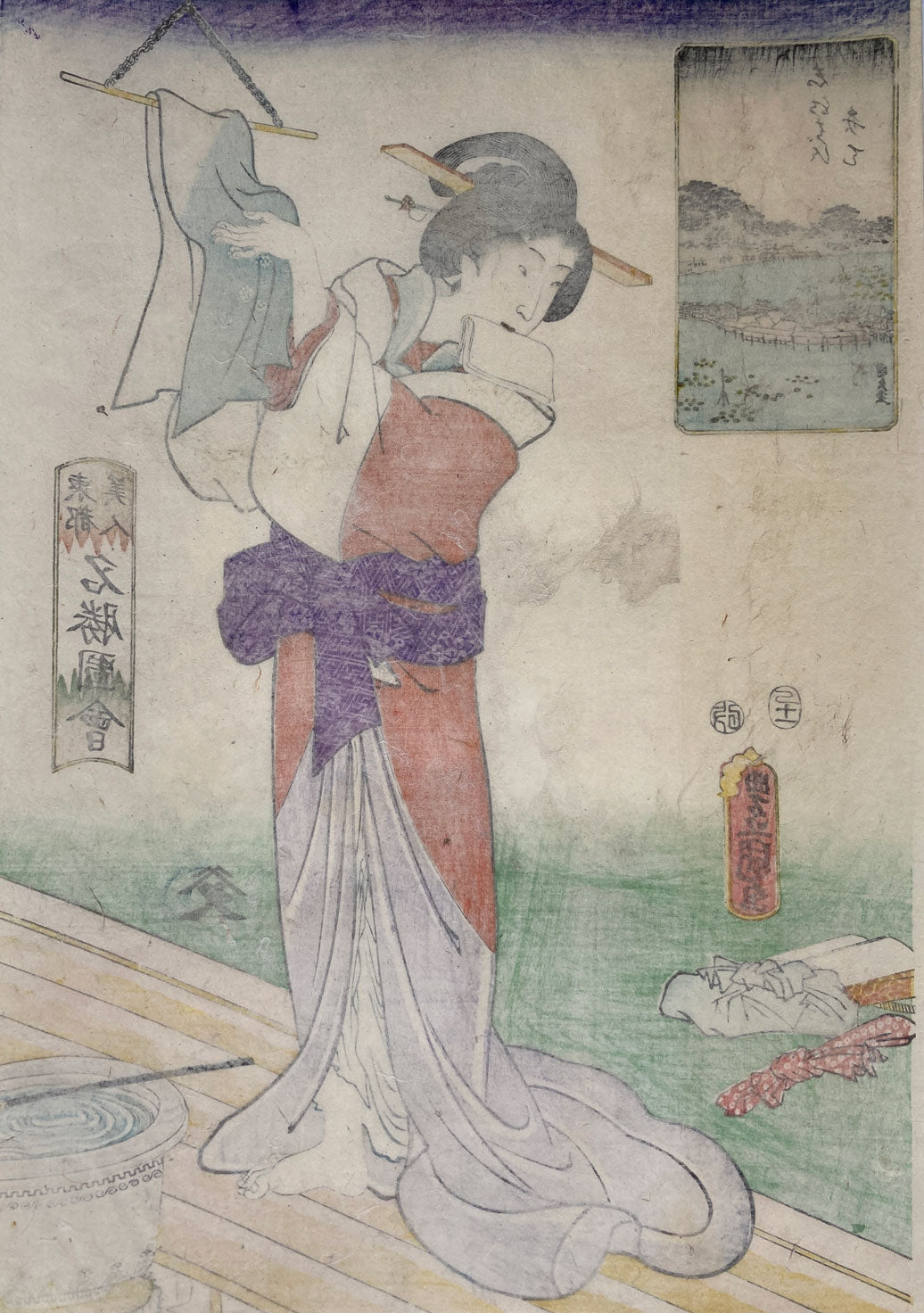 Kunisada - Beautiful Women at Famous Places in Edo