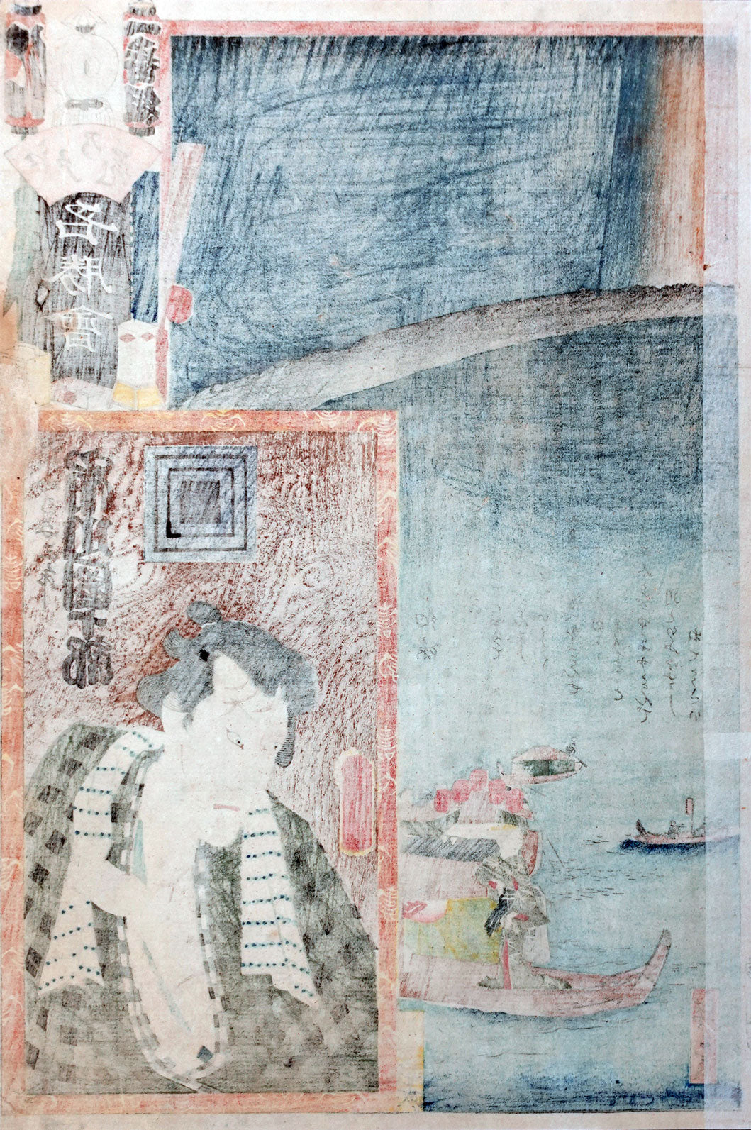 Kunisada - Flowers of Edo - Diptych