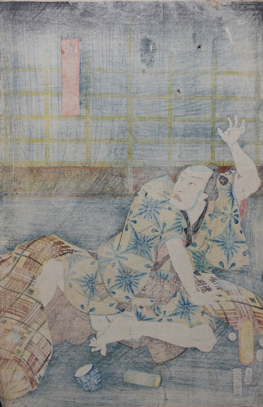 Kunisada - Frightened Man