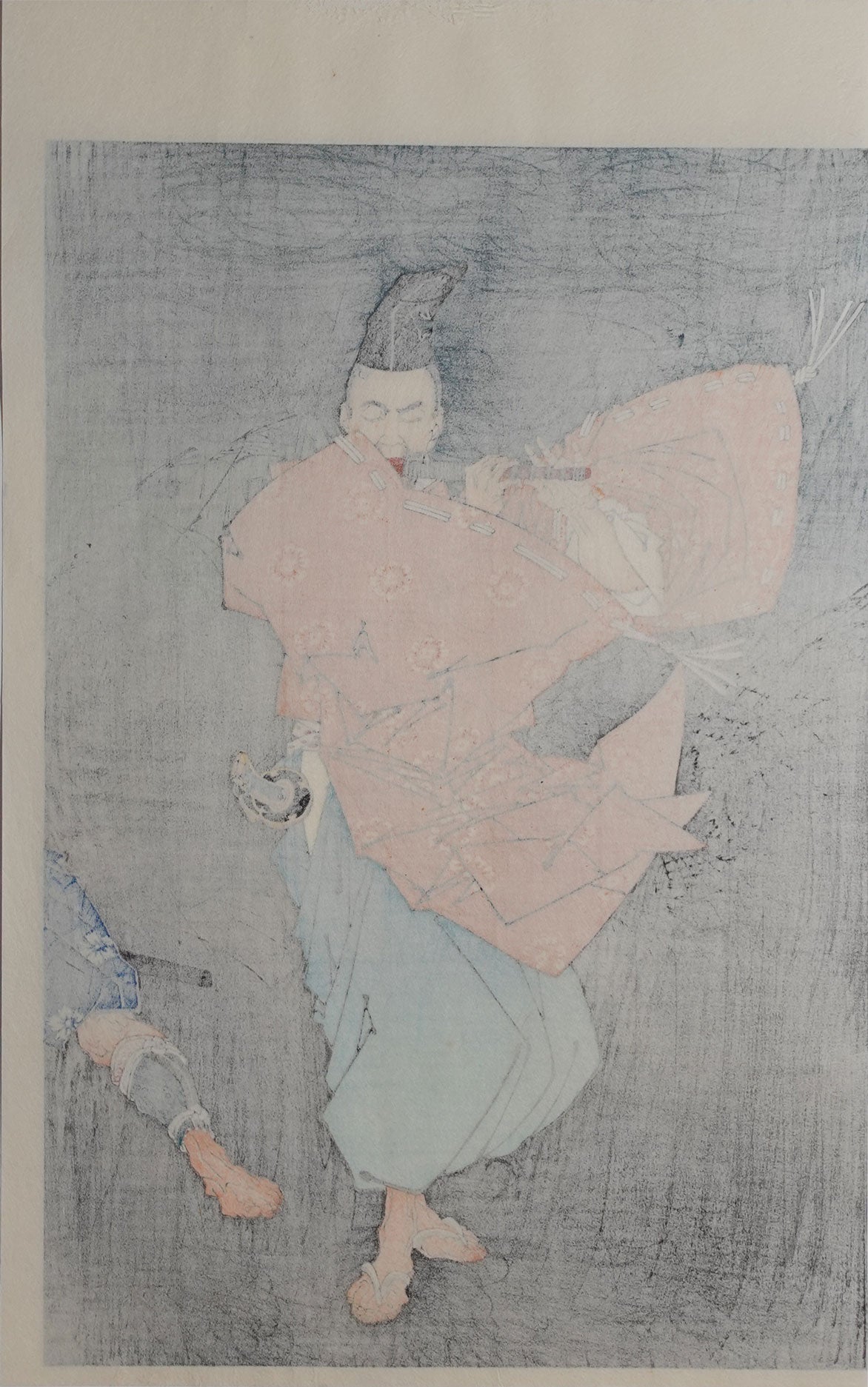 Yoshitoshi - Fujiwara Plays the Flute by Moonlight