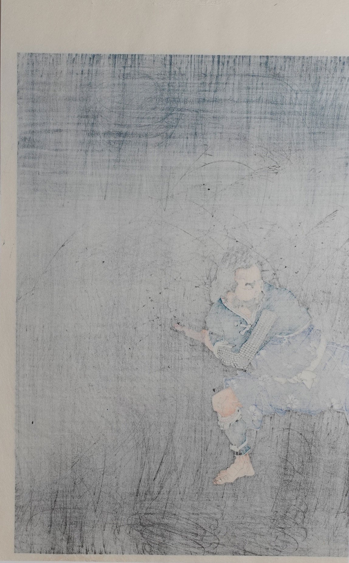 Yoshitoshi - Fujiwara Plays the Flute by Moonlight