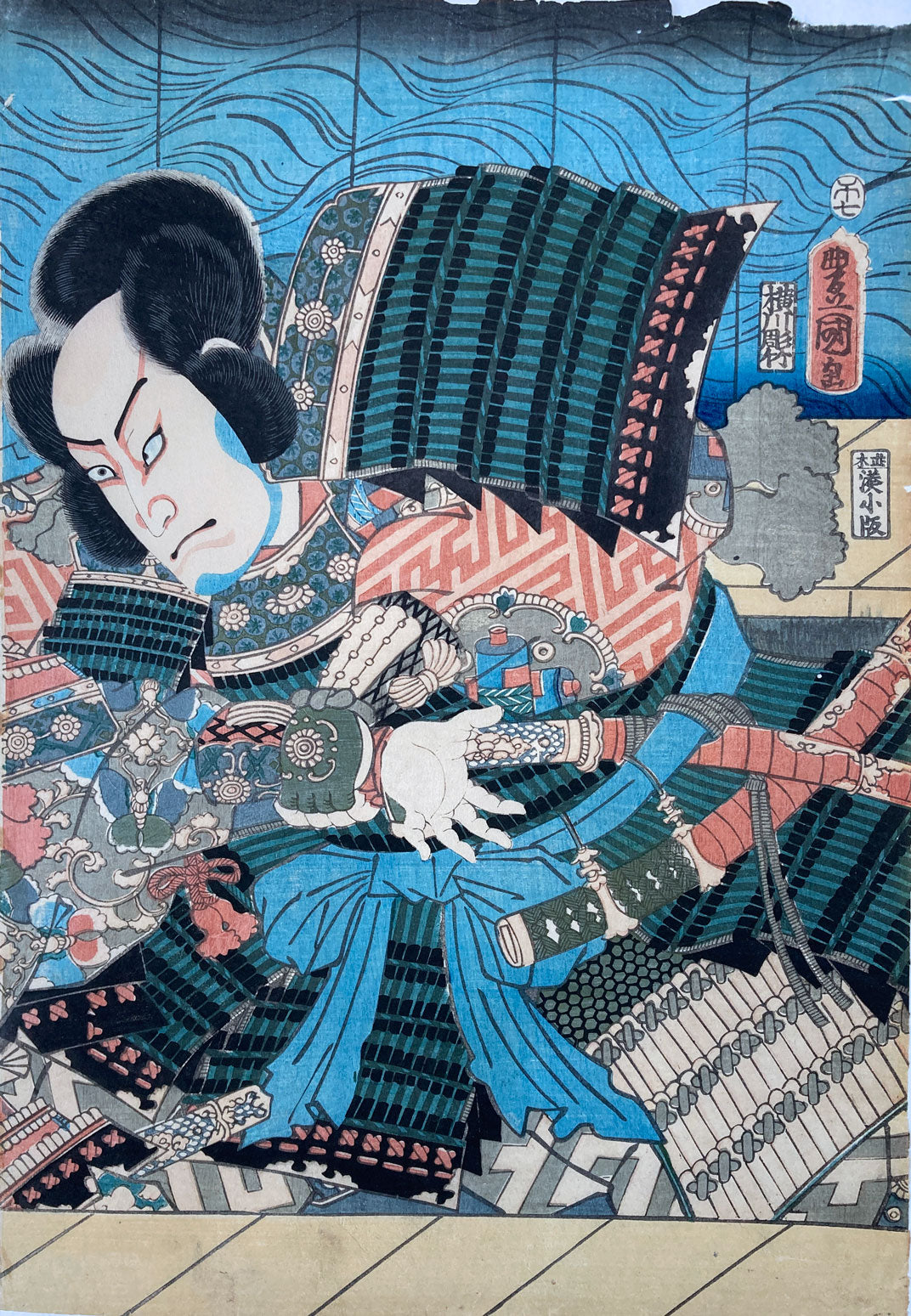 Kunisada - Eiyu Koko Ni Yorimasa