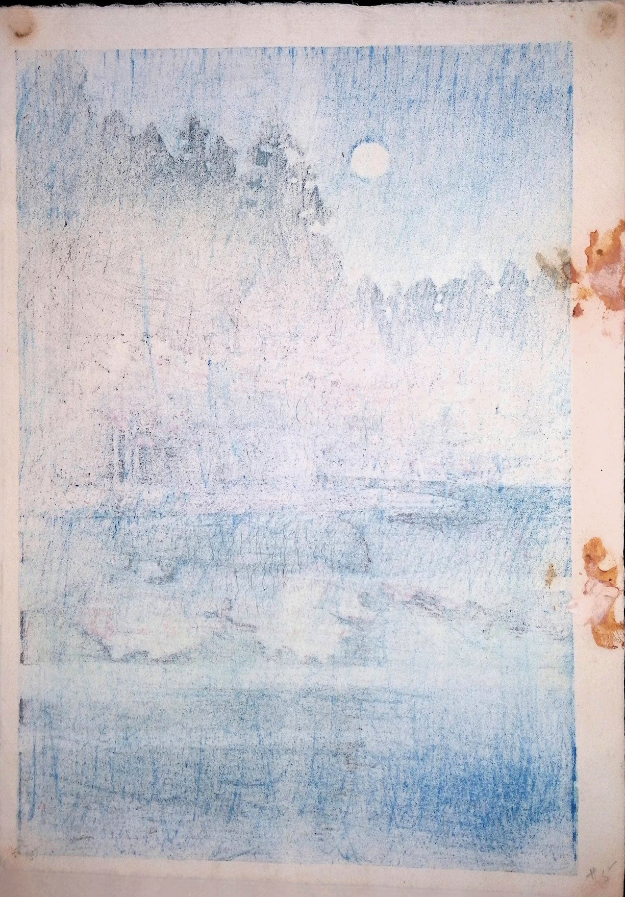 Hasui - Spring Night at Inokashira