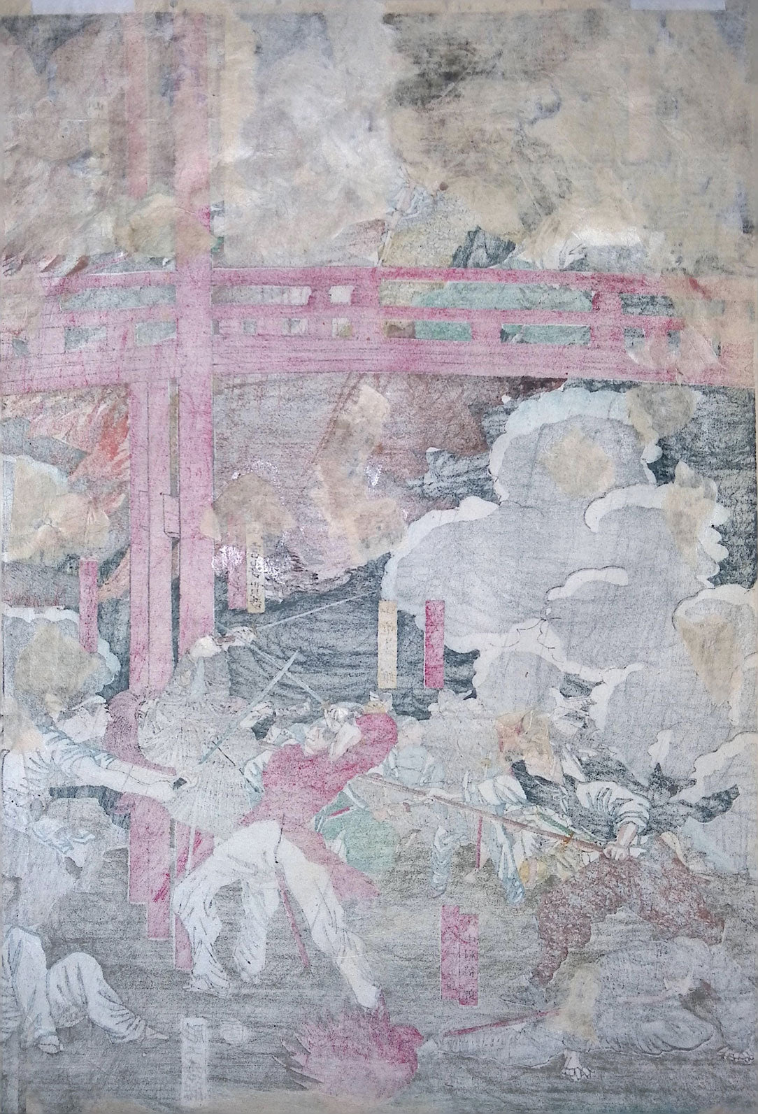 Yoshitoshi - The Destruction of the Monju Hall