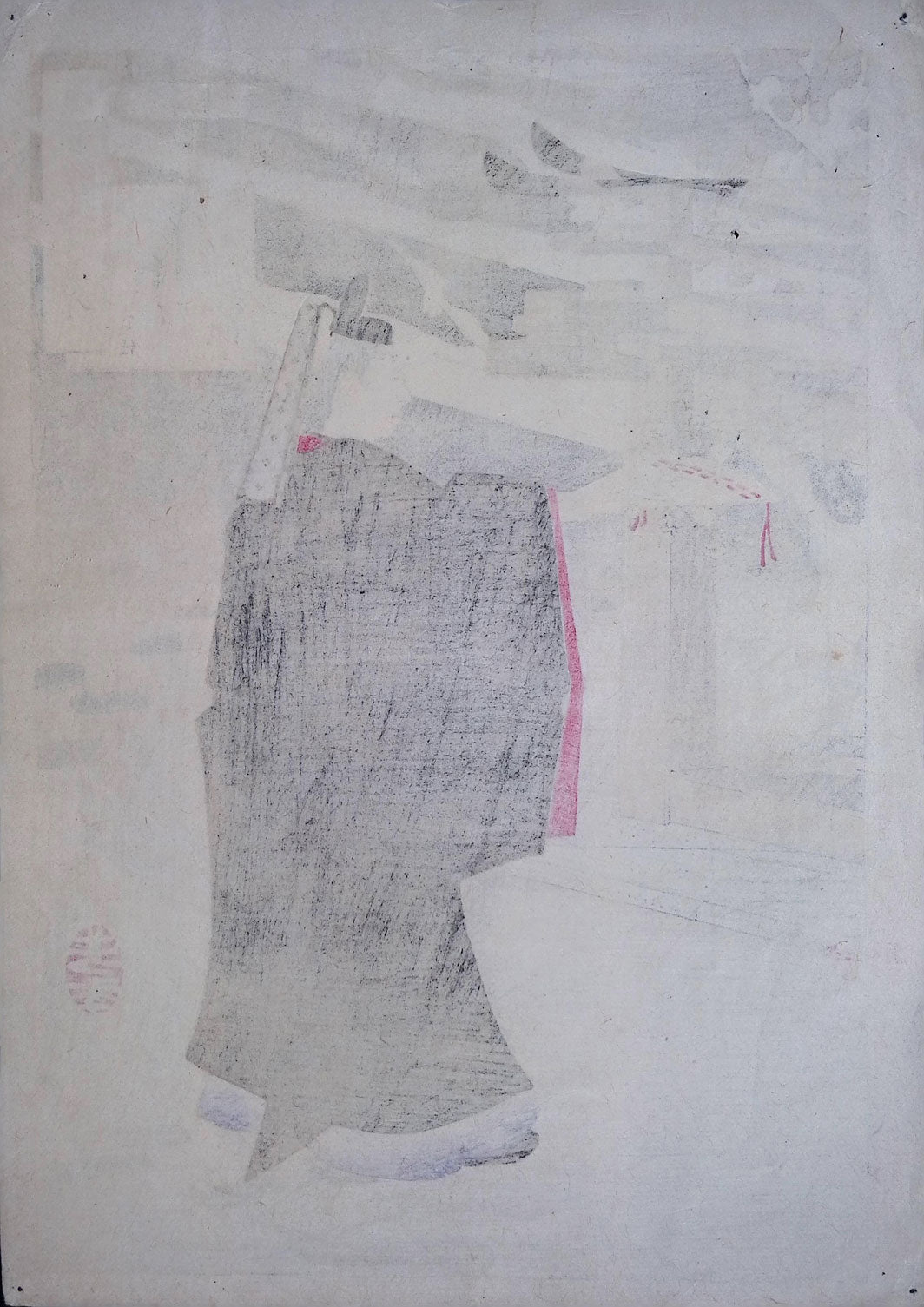 Yoshitoshi - Kinto Picks a Plum Branch in the Moonlight