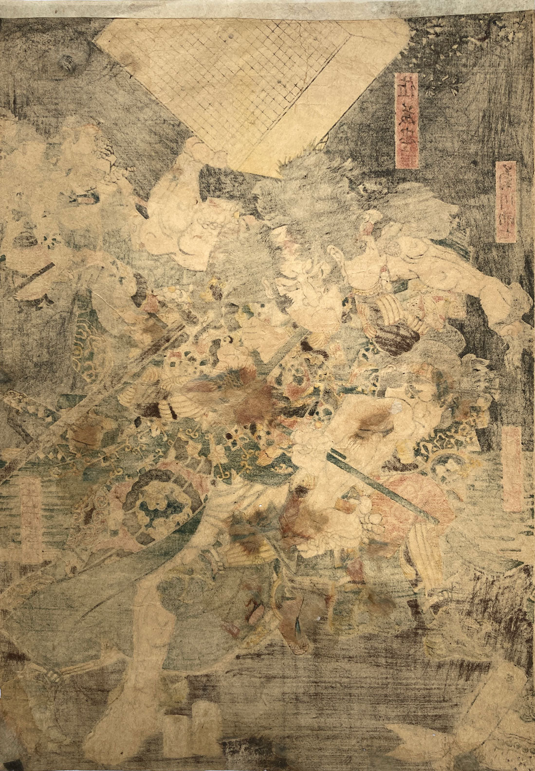 Kuniyoshi - Sato no Tadanobu and Go Board