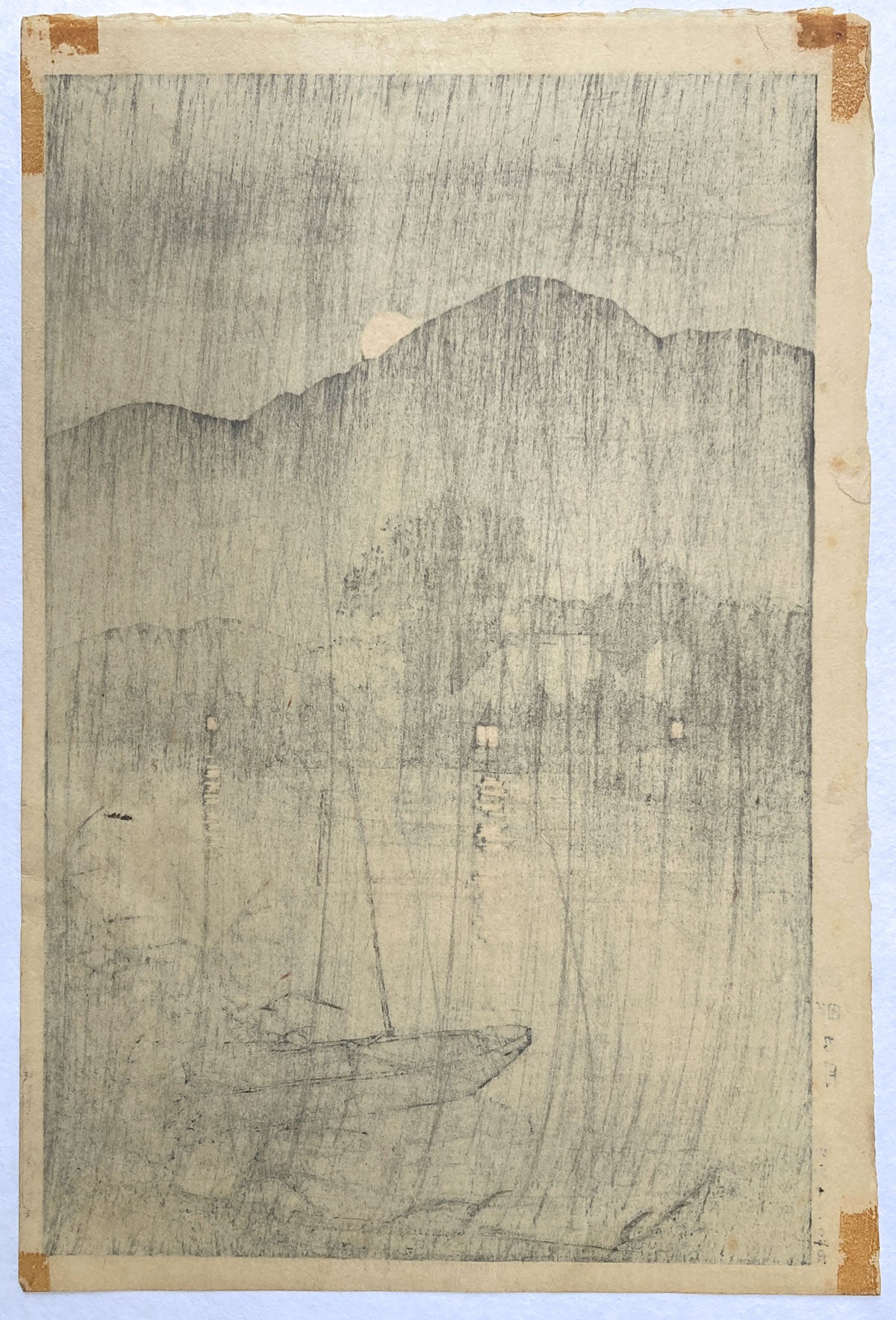 Hasui - Moon Over Lakeside