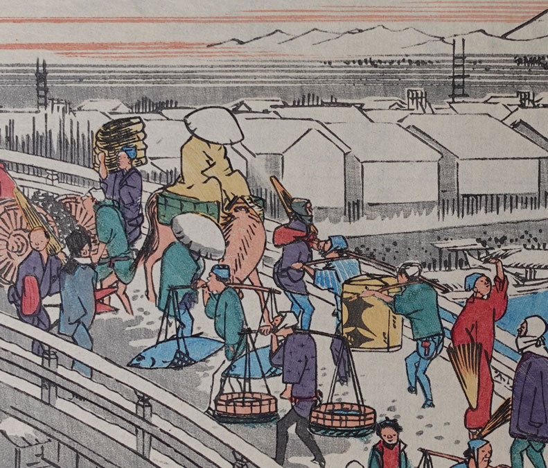 Hiroshige - Clear Weather after Snow at Nihonbashi Bridge