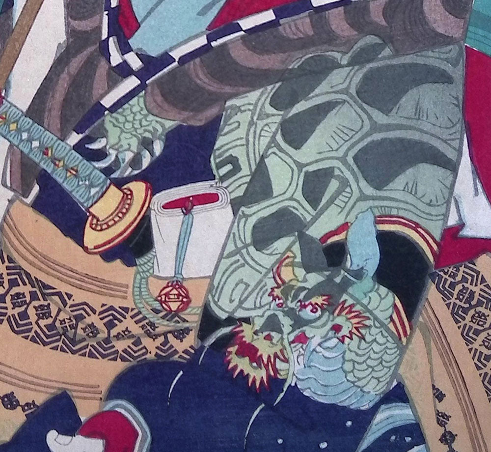 Kunichika - Dragon Kimono