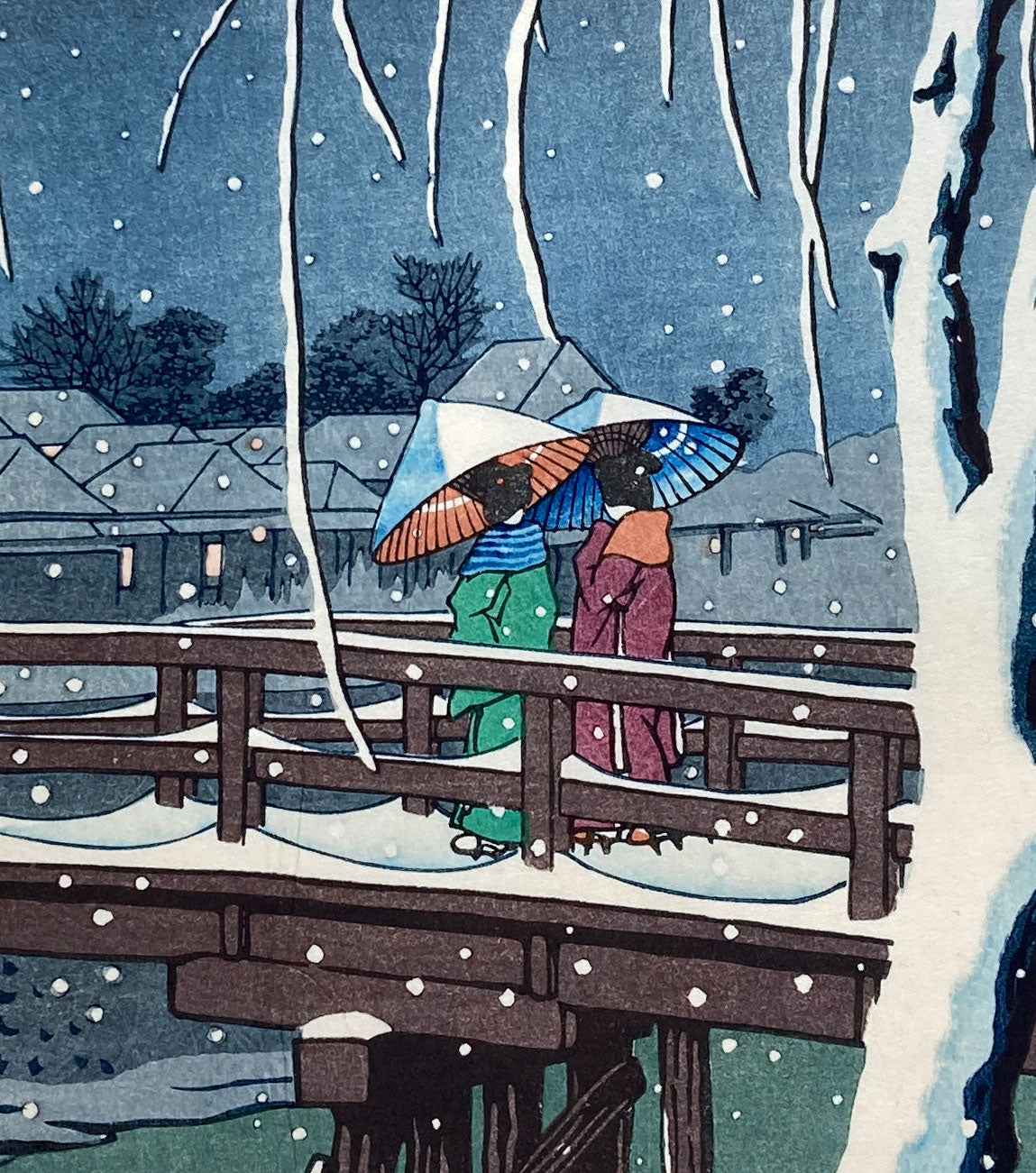 Hasui - Evening Snow at Edo River