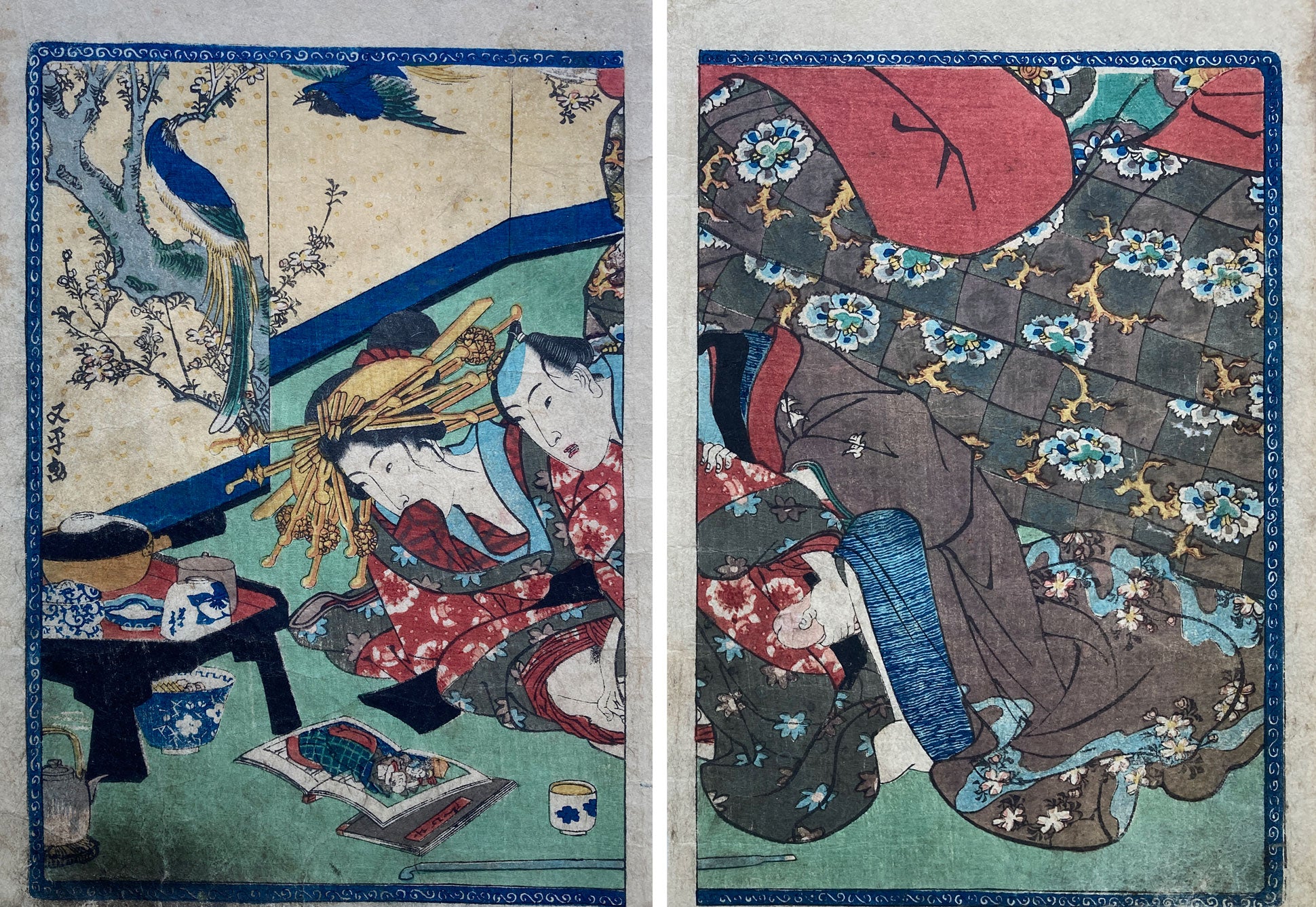 Beautiful Shunga Kunisada - Shunga Erotic Art Japanese Woodblock Print – Mie Gallery
