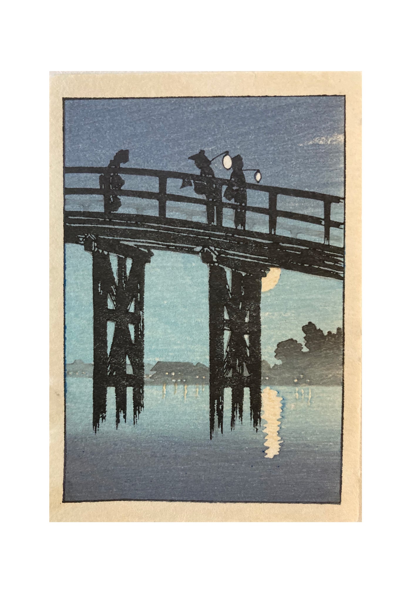 Shotei - Moonlight at Ohashi Bridge