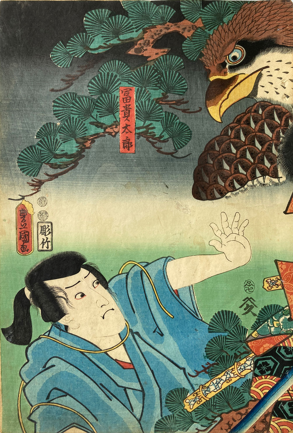 Kunisada - Jiraiya and Giant Eagle