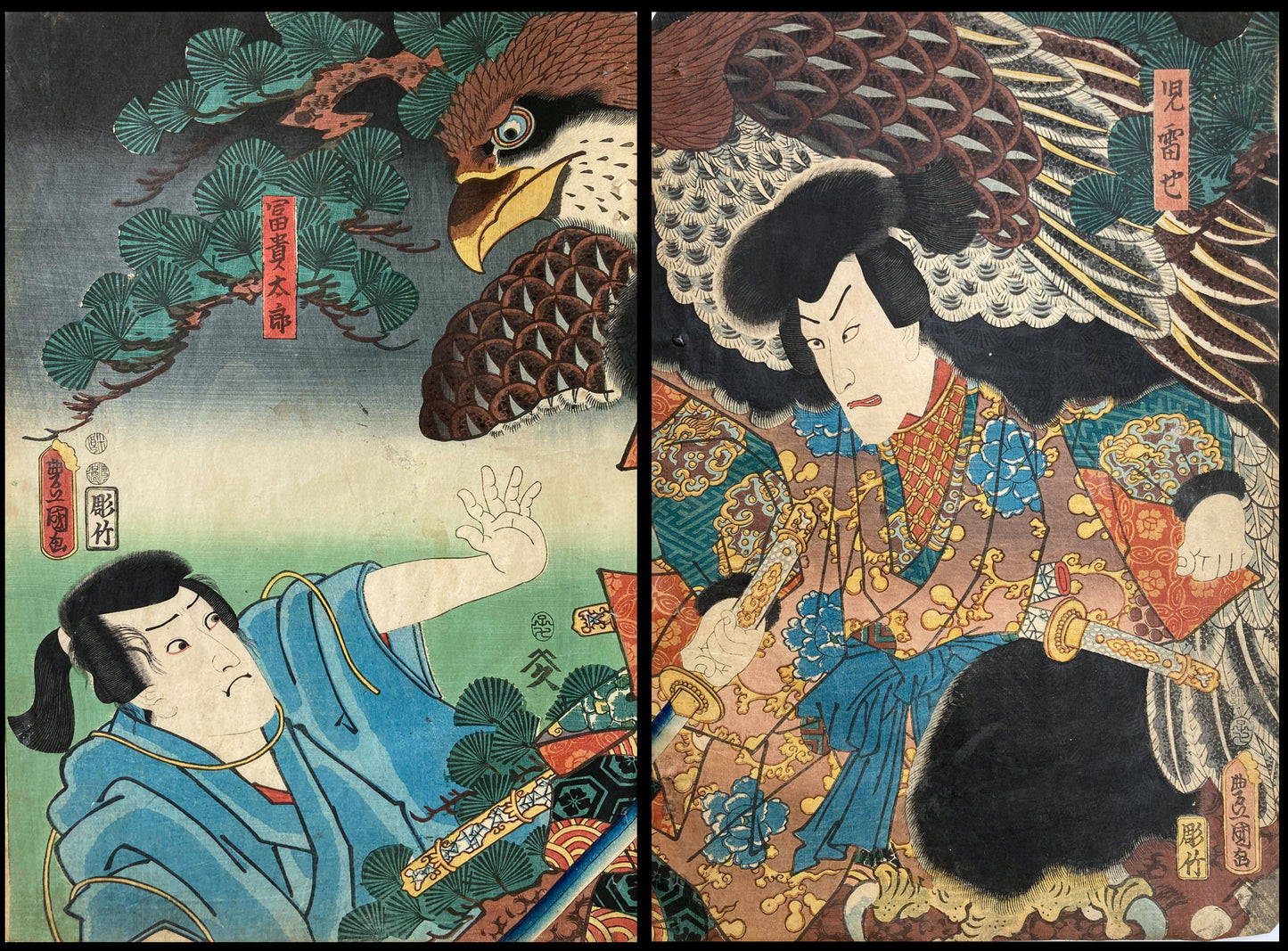 Kunisada - Jiraiya and Giant Eagle