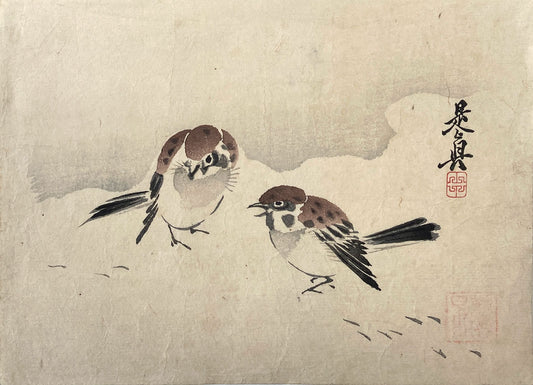 Zeshin - Sparrows in the Snow