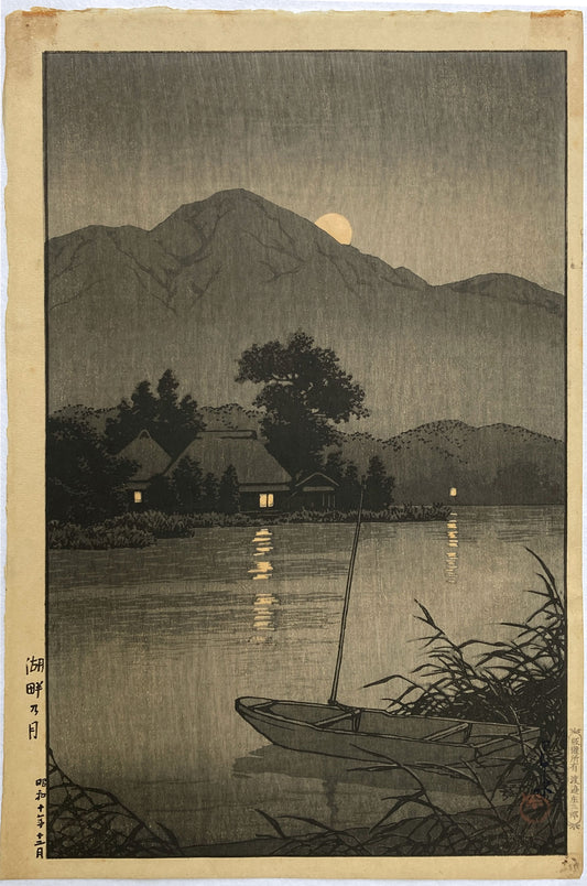 Hasui - Moon Over Lakeside