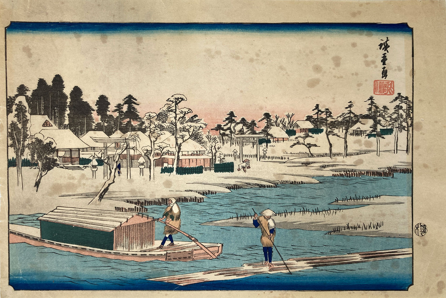 Hiroshige - Clear Weather After Snow at Masaki