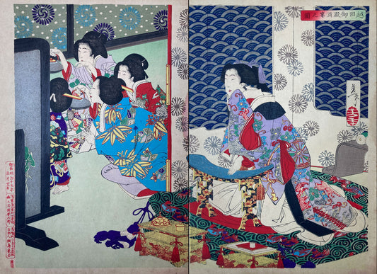 Yoshitoshi - Drinking Party at Koshida Palace