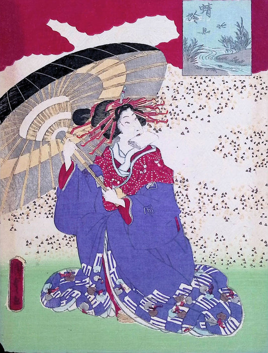 Kunisada - 2 Tale of Genji Prints