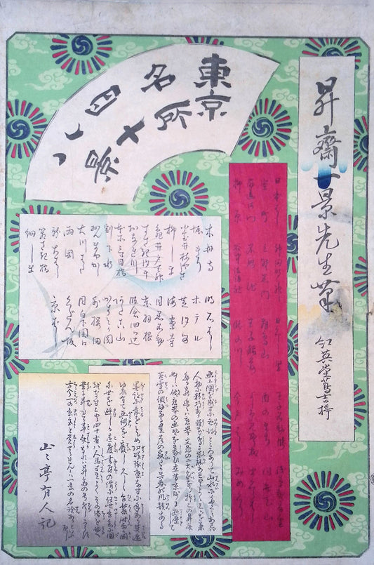 Ikkei - Famous Views of Tokyo - Index and Table of Contents