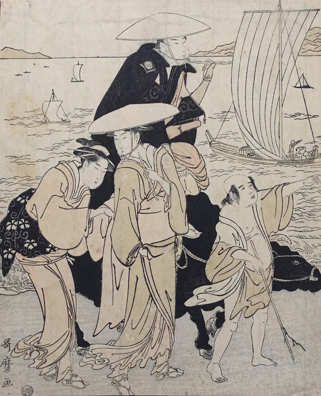 Utamaro - Seaside Excursion