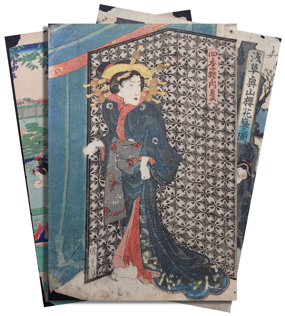 Kunisada - Grouping of 3 Prints