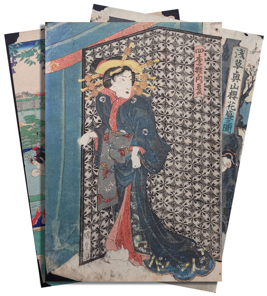 Kunisada - Grouping of 3 Prints
