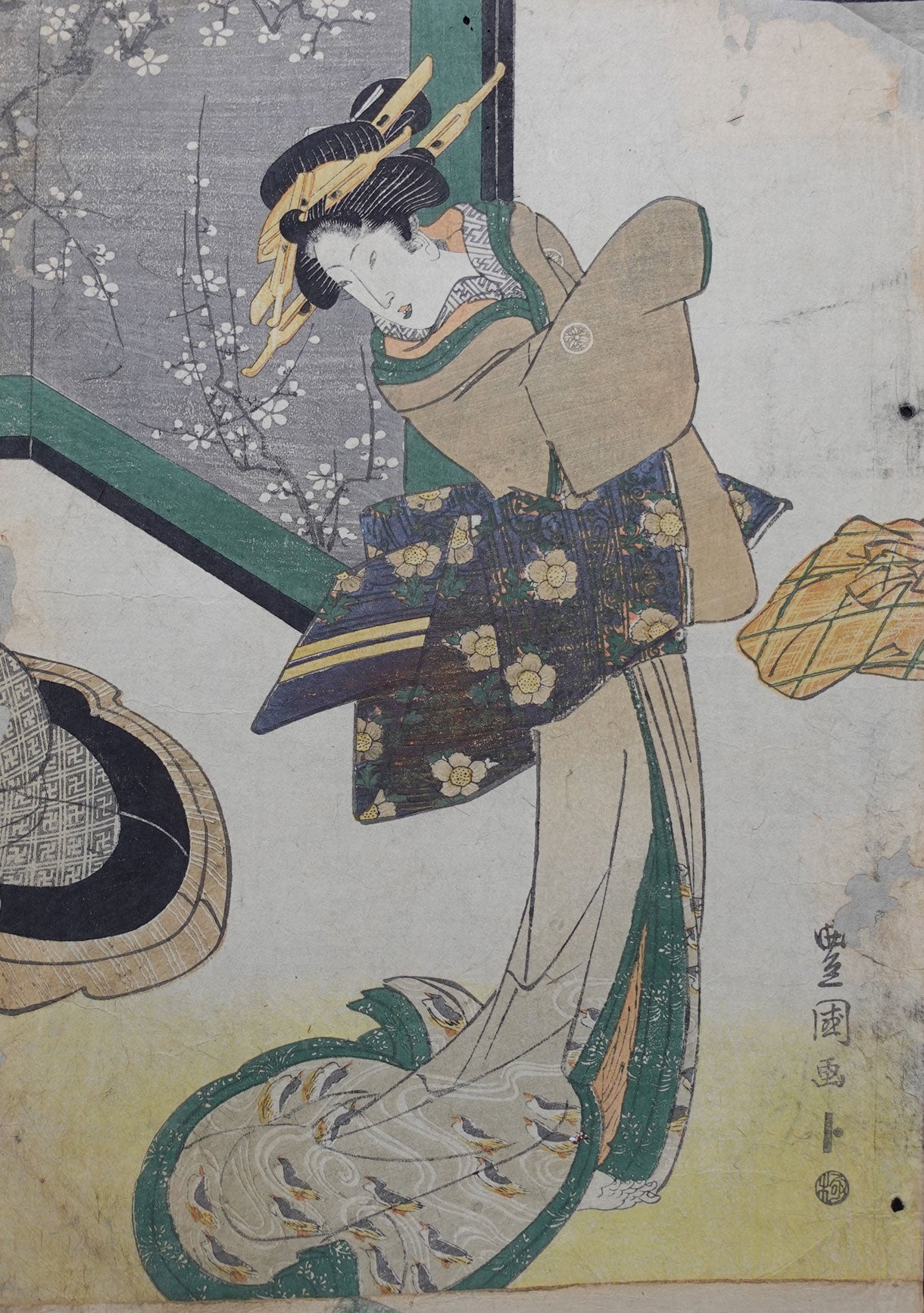 Toyokuni - The Debut of a New Geisha