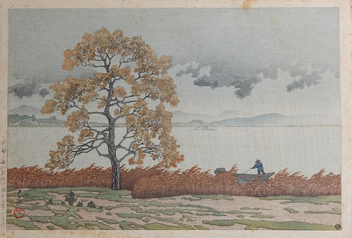 Hasui - Rain on the Lakeside