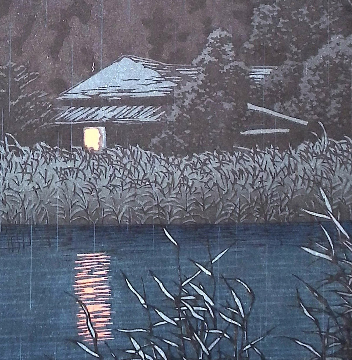 Hasui - Omiya in the Rain
