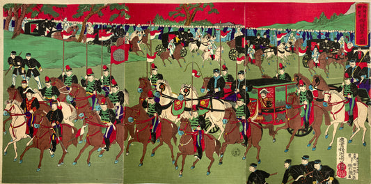 Emperor Meiji Leaving for Northern Japan